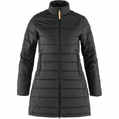 Fjallraven Women Kiruna Parka Black PH48490 Philippines